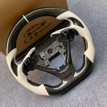 Load image into Gallery viewer, CZD autoparts for  Acura ZDX 2009-2012  carbon fiber steering wheel with white perforated leather side