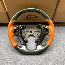 Load image into Gallery viewer, CZD auto parts for Honda 9th gen Accord SPORT 4 DOOR SEDAN 2013-2017 carbon fiber steering wheel with orange perforated leather side