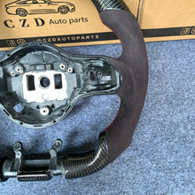 Load image into Gallery viewer, CZD auto parts for Mercedes Benz AMG A35 W177 GT C190 C43 W205 C63S W205 CLA35 C118 2019-2021 carbon fiber steering wheel with alcantarra leather side