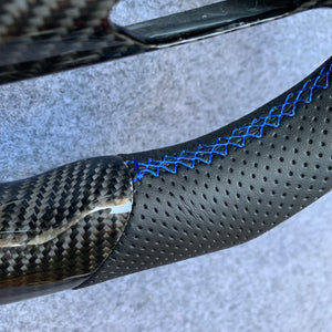 czd auto parts carbon fiber steering wheel for Infiniti G37 with blue stripe