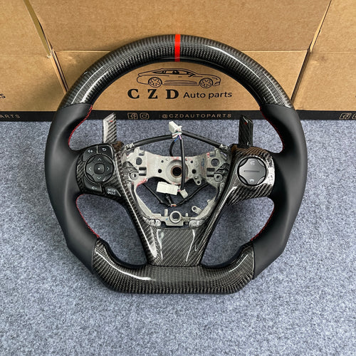 czd auto parts carbon fiber steering wheel for Toyota Camry with 3spoke 2012-2014
