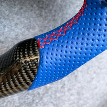 Load image into Gallery viewer, CZD auto parts for Dodge Durango 2018-2021 carbon fiber steering wheel with blue perforated leather side