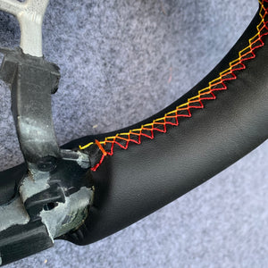 CZD Auto parts for Toyota 4 ruuner SR SR5/ Land Cruiser Prado/ Land Cruiser/ Tacoma/ Tundra/ Sequoia 2009-2021 carbon fiber steering wheel with red&orange&yellow stripe line