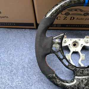 CZD autoparts for Nissan gtr r35 2009-2016 carbon fiber steering wheel with orange stitching