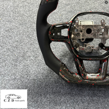 Load image into Gallery viewer, CZD auto parts for Honda 11th gen Civic XI 2021-2022 carbon fiber steering wheel forged carbon with red flakes