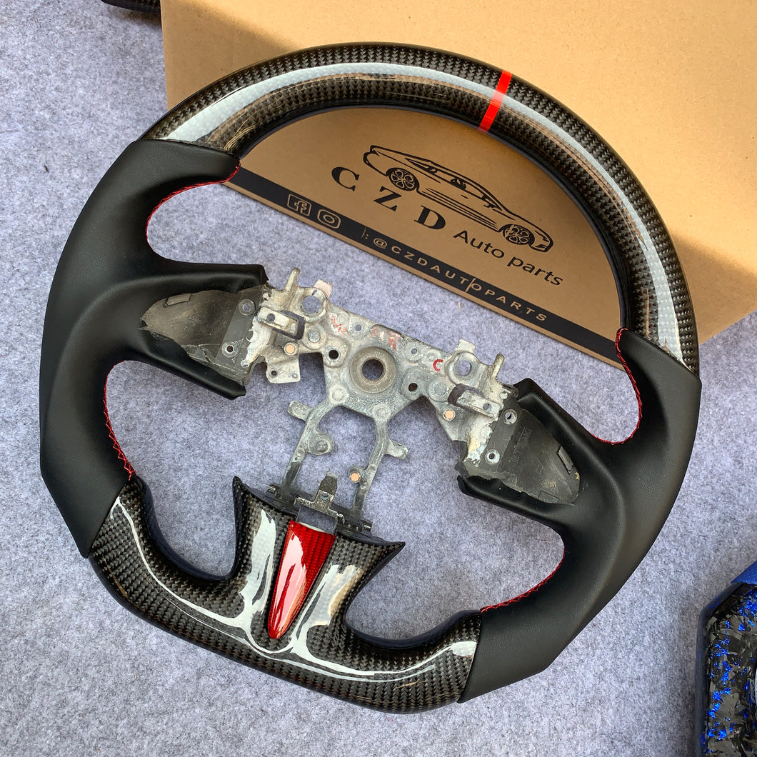 czd auto parts carbon fiber steering wheel for Infiniti Q50 2014-2017 with smooth leather