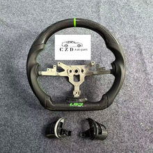 Load image into Gallery viewer, CZD auto parts for  Chevrolet Corvette C6 Z06 C6 2005-2013 carbon fiber steering wheel with light green stripe line