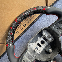 Load image into Gallery viewer, CZD auto parts for Dodge Durango 2018-2021 carbon fiber steering wheel with red flakes forged carbon fiber