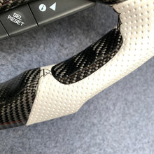 Load image into Gallery viewer, czd auto parts carbon fiber steering wheel for Acura TSX 2009-2014 with white airbag cover and leather