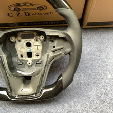 Load image into Gallery viewer, CZD autoparts  for Chevrolet 5th gen Camaro 2010-2015 carbon fiber steering wheel with piano black in the top and bottom