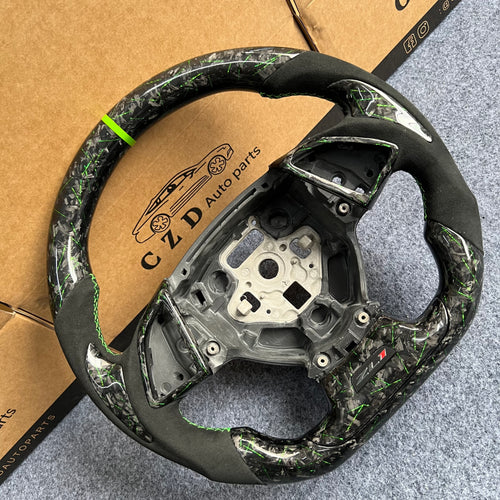 CZD auto parts carbon fiber steering wheel for Chevrolet 6th gen Camaro 2016-2020 with forge carbon fiber thumbgrips