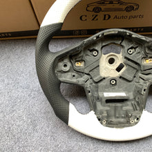 Load image into Gallery viewer, CZD auto parts for TOYOTA SUPRA A90 A91 MK5 2020-2021 carbon fiber steering wheel with white perforated leather top &amp; bottom
