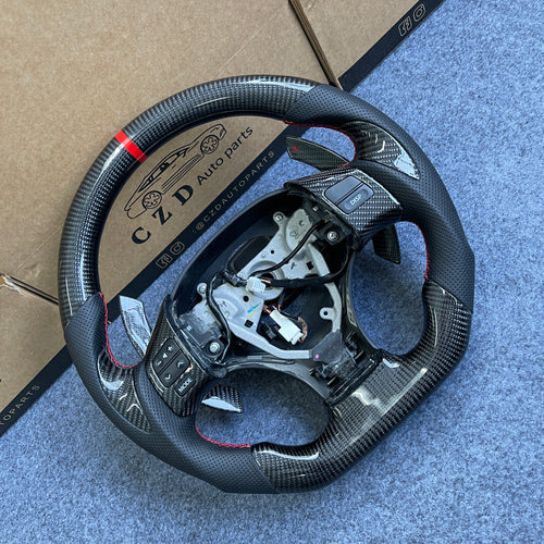 CZD auto parts carbon fiber steering wheel for Lexus IS250 /300 /350 2006-2013 with red stitching