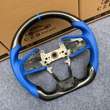 Load image into Gallery viewer, CZD auto parts for Honda FK8 2016-2021 carbon fiber steering wheel with  blue perforated leather side