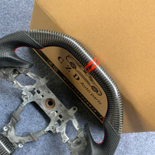 Load image into Gallery viewer, CZD Autoparts For Honda FK2 carbon fiber steering wheel red double stripe