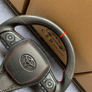 CZD auto parts for Toyota 8th gen Camry se xse le xle 2018-2022 carbon fiber steering wheel with black carbon fiber