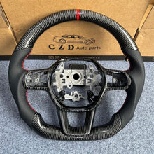 Load image into Gallery viewer, CZD auto parts for Honda 11th gen Civic XI 2021-2022 carbon fiber steering wheel with red stripe line