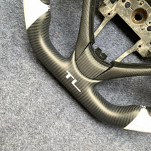 Load image into Gallery viewer, czd auto parts carbon fiber steering wheel for Acura TL/ILX with white perforated leather