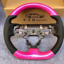 Load image into Gallery viewer, czd auto parts carbon fiber steering wheel for Honda 9th gen Civic/SI 2012-2015 with gloss pink carbon fiber