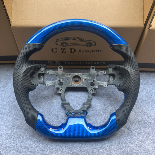 czd auto parts carbon fiber steering wheel for Honda 9th gen Civic/SI 2012-2015 with gloss blue carbon fiber