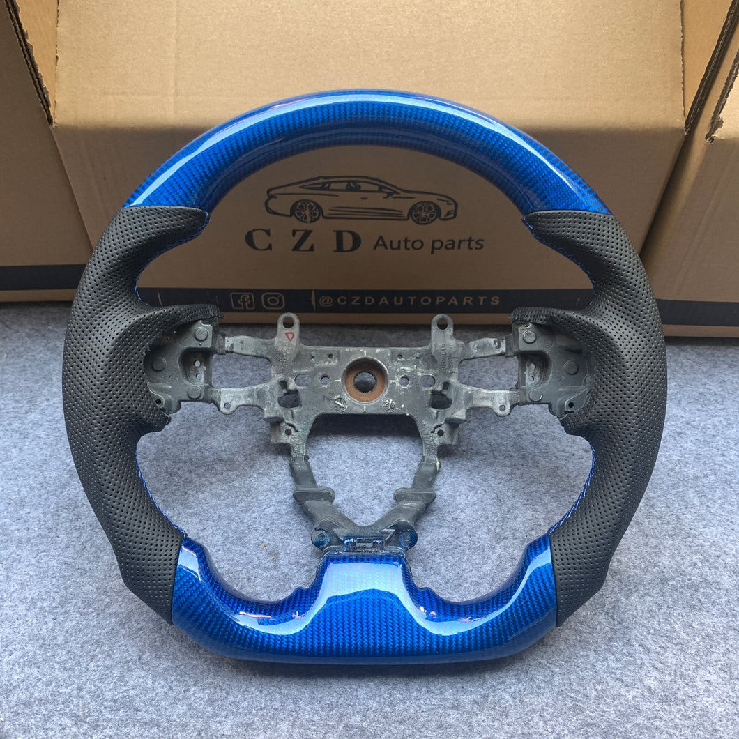 czd auto parts carbon fiber steering wheel for Honda 9th gen Civic/SI 2012-2015 with gloss blue carbon fiber