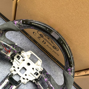 2018-2023 Ford Mustang carbon fiber steering wheel from czd LED at top