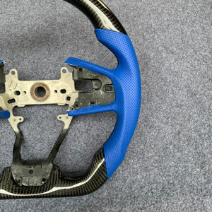 czd auto parts carbon fiber steering wheel for Honda 10th gen Civic SI 2016-2021 with blue perforated leather