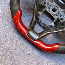 Load image into Gallery viewer, CZD auto parts for Honda 10th gen Accord EXL EX LX 2018-2022 carbon fiber steering wheel with red carbon fiber top &amp; bottom