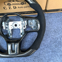 Load image into Gallery viewer, CZD auto parts for  Mitsubishi Lancer Evolution Evo 10 carbon fiber steering wheel with black alcantara leather side