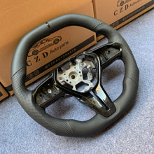 Load image into Gallery viewer, CZD autoparts for Infiniti Q50 2018-2019 carbon fiber steering wheel with black smooth leather