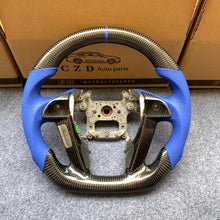 Load image into Gallery viewer, CZD auto parts for Honda 8th gen Accord 2008-2012 carbon fiber steering wheel with blue perforated leather side