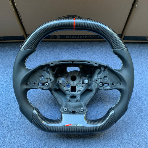 CZD auto parts carbon fiber steering wheel for Chevrolet Corvette C7 2014-2019 with flat top shape