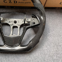 Load image into Gallery viewer, CZD auto parts for CTS 2014 2015 2016 carbon fiber steering wheel  with alcantara leather side