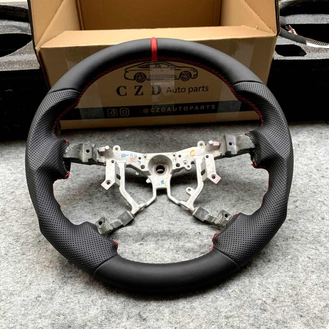 czd auto parts carbon fiber steering wheel for Tundra 2007-2013 with black perforated leather