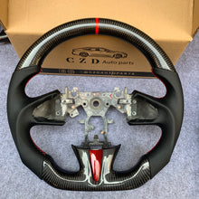 Load image into Gallery viewer, czd auto parts carbon fiber steering wheel for Infiniti Q50 2014-2017 with smooth leather