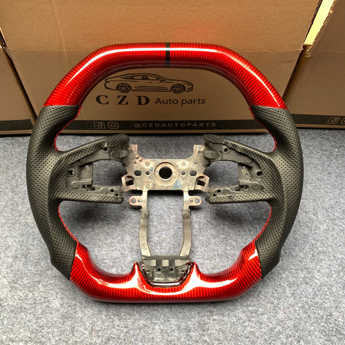 czd auto parts carbon fiber steering wheel for Honda MK10 2016-2021 with flat top flat bottom shape