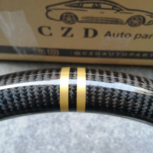 czd auto parts carbon fiber steering wheel for Tundra 2007-2013 with yellow stripe