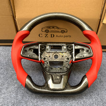 Load image into Gallery viewer, CZD auto parts for Honda CR-V CRV 2017-2021 carbon fiber steering wheel with red perforated leather side