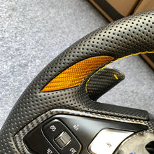 Load image into Gallery viewer, CZD autoparts for Chevrolet Corvette C8 2020+ carbon fiber steering wheel with golden thumb grips