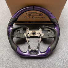 Load image into Gallery viewer, CZD auto parts for Honda FK8 2016-2021 carbon fiber steering wheel with gloss purple carbon fiber