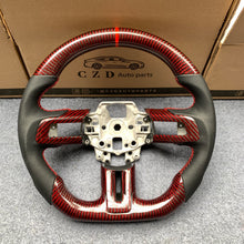 Load image into Gallery viewer, CZD auto parts for Ford SHELBY GT350 2015-2017 carbon fiber steering wheel with red &amp; black carbon fiber