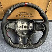 Load image into Gallery viewer, CZD auto parts for Dodge (SRT) Challenger 2015-2021 carbon fiber steering wheel with red stripe line