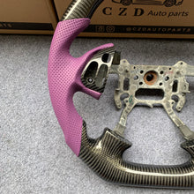 Load image into Gallery viewer, CZD auto parts for Acura TL 2004-2006 carbon fiber steering wheel with purple perforated side
