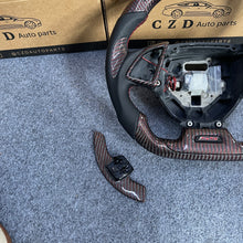 Load image into Gallery viewer, CZD auto parts for Chevrolet Corvette C7 2014-2019 carbon fiber steering wheel with red wire carbon fiber