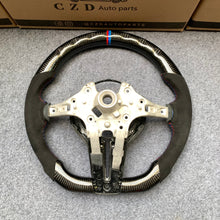 Load image into Gallery viewer, CZD auto parts for  BMW M2 F87 M3 F80 M4 F82 F83 M5 F10 M6 F06 F12 F13 X5 M F85 X6 M F86 carbon fiber steering wheel with bmw stripe line