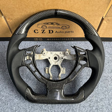 Load image into Gallery viewer, CZD autoparts for Nissan GTR R35 2009-2016 steering wheel with gloss black carbon fiber trim