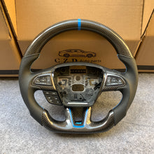 Load image into Gallery viewer, CZD auto parts for Ford Kuga 2016-2019 carbon fiber steering wheel with blue RS logo