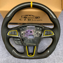 Load image into Gallery viewer, CZD auto parts for Ford Escape 2017-2019  carbon fiber steering wheel with black smooth leather side