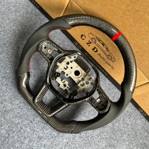 czd auto parts carbon fiber steering wheel for Honda 11th gen Civic XI 2021-2022 with red stripe