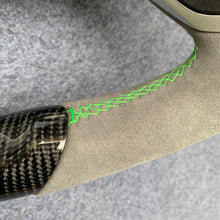Load image into Gallery viewer, CZD auto parts carbon fiber steering wheel for camaro 2010-2011 with green stitching